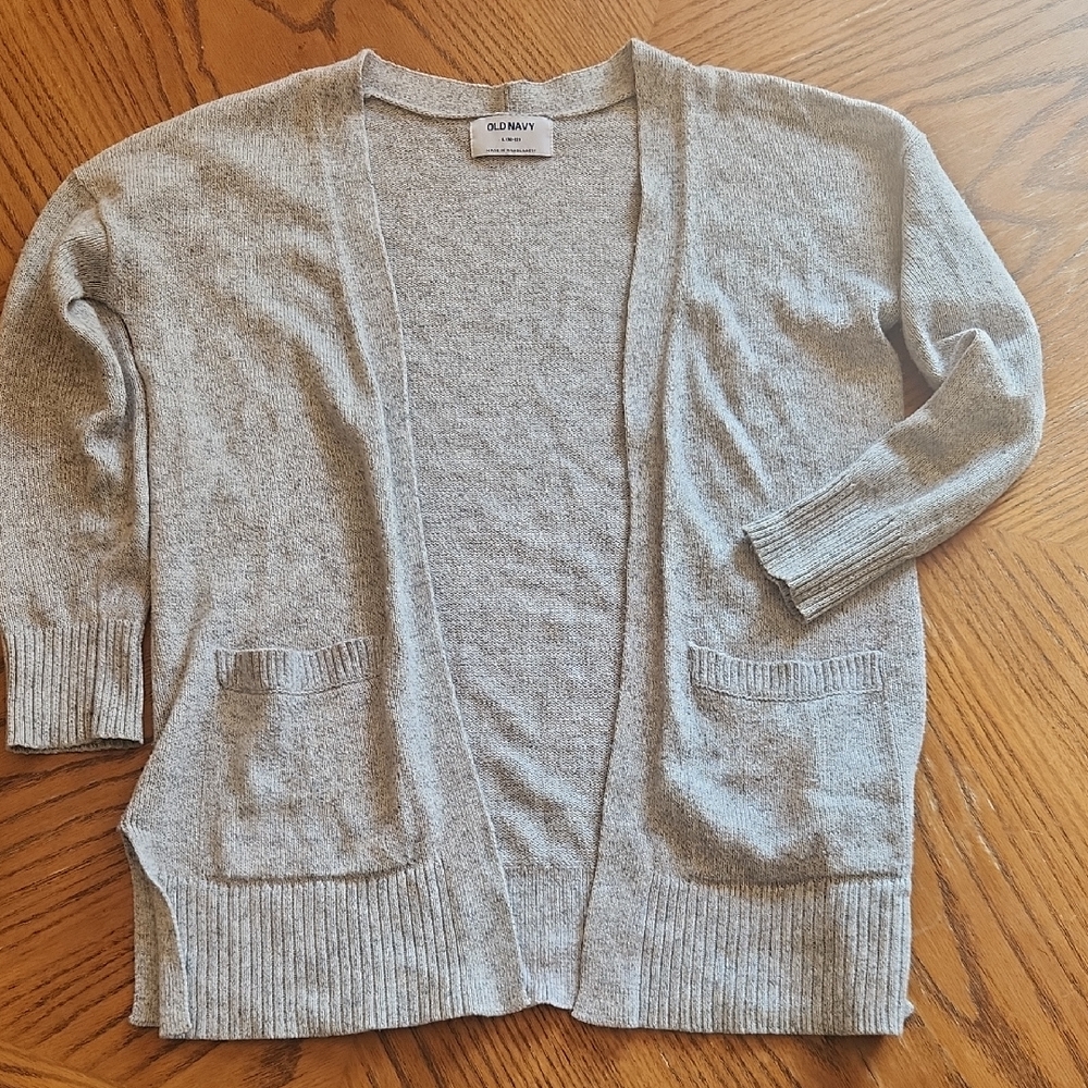 Old Navy Gray Knit Sweater Relaxed Fit